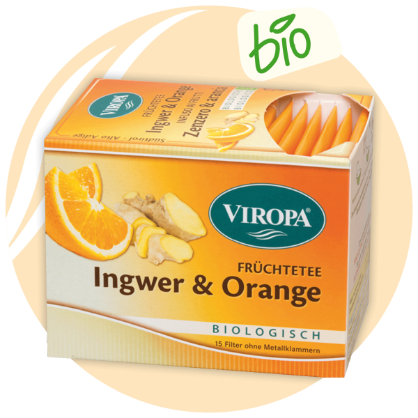 Ingwer und Orangen Früchtetee