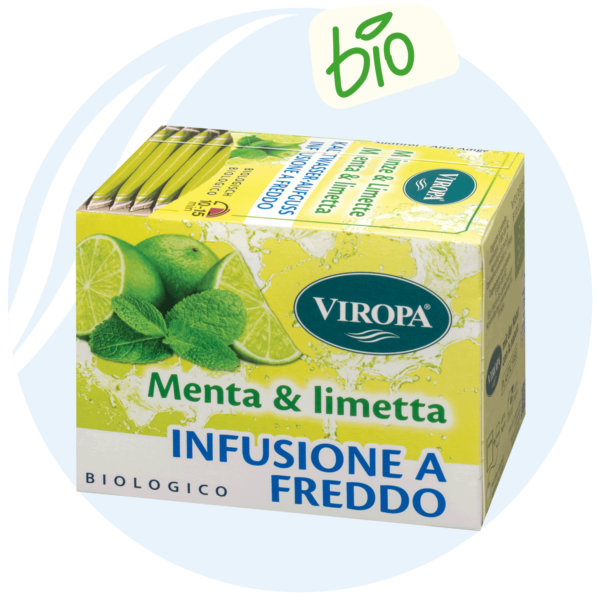 Minze und Limette Kaltwasser Aufguss
